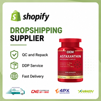 Gélules molles de complexe antioxydant d'astaxanthine OEM, extrait de graines, complément alimentaire pour la peau, marque privée, fournisseur Shopify Dropshipping