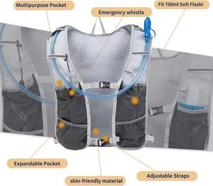Chaleco de Hidratación para Correr, Maratón, Trail Running, Personalizable con Logotipo, Unisex, Ligero, Impermeable, de Poliéster - Product Image 3