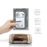 2,5/3,5 pulgadas SATA IDE OTB Centro multifunción Hdd Docking transparente Usb 3,0 Disco Duro estación de acoplamiento