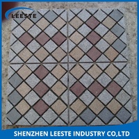 Plaques de pierres naturelles fendues grise/noire, 5mm, pas cher, pour paver les carreaux d'une allée
