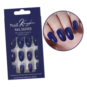 Muestra gratis 24 pcs/Set Impreso Cubierta completa Reutilizable Falso Nail Art Tips Diseño artificial Etiqueta privada Prensa en las <span class=keywords><strong>uñas</strong></span> - Product Image 4