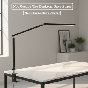 Lampe <span class=keywords><strong>de</strong></span> bureau LED pliable à pince métallique, style nordique européen, flexible, simple, pour la protection des yeux, idéale pour les bureaux modernes, les chambres et les salles <span class=keywords><strong>de</strong></span> lecture - Product Image 1