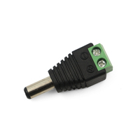 Connecteur d'alimentation DC mâle sans vis à connexion rapide - 12V 5.5x2.1mm, fiche en cuivre massif 18AWG véritable pour CCTV et bande LED - Vente en gros