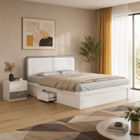 Meubles de lit de grande taille pour filles, ensembles de chambre à coucher modernes, rangement coulissant, luxe, Offre Spéciale mètres, haute brillance, 1.5
