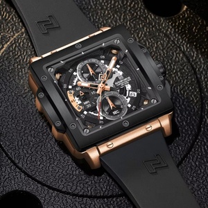 Montre carrée de luxe NAVIFORCE 8064 pour homme, étanche, lumineuse, avec date, bracelet décontracté, montre à quartz pour homme - Product Image 4