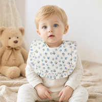 Bib Bayi Multifungsi Super Lembut dari Kain Kasa Katun Penyerap 2 Lapis untuk Mengatasi Air Liur dan Gigi Tumbuh, Unisex untuk Bayi dan Balita