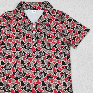 Daddy and Me Boys Southern Camo Team Button Polo <strong>Shirts</strong> Tops - Product Image 3