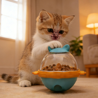 Jouet d'entraînement pour animaux de compagnie : Jouet rotatif pour chat, nouveau design, balle distributrice de nourriture rotative pour chats d'intérieur