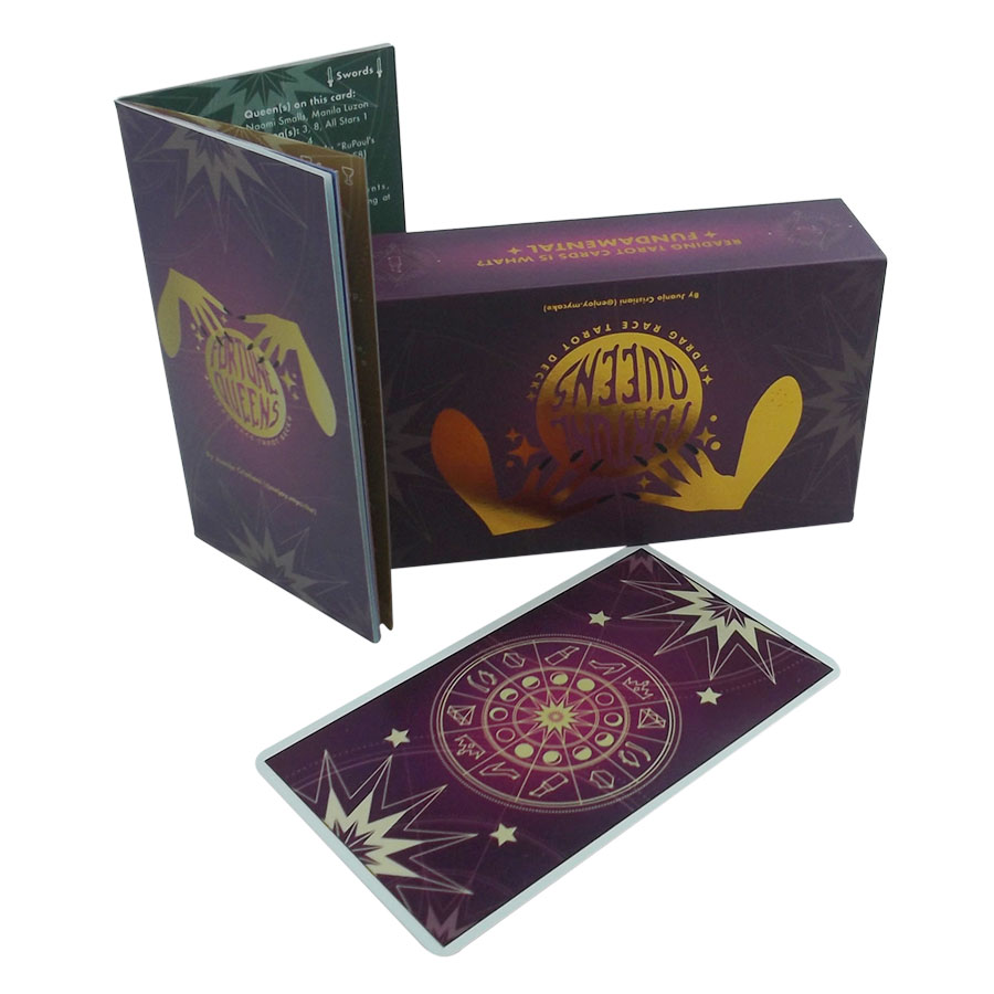 Оптовая продажа, пользовательские карты Таро с книгой, карты богини, Оракл, лунологические карты