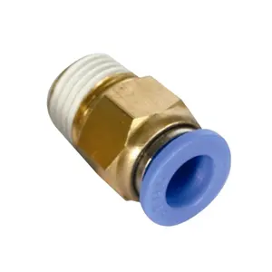 STNC Europe Style TPC Series Blue Brass Origin Male Straight Push In One Touch Quick Connector Fitting For Pneumatic Parts