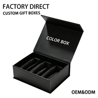 Caja de Regalo Magnética Portátil de Cartón Rígido con Logotipo Personalizado Impreso en Negro para Perfumes, con Inserto Personalizado