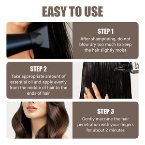 Ventes chaudes 100 ml Traitement naturel biologique du cuir chevelu Réparer les cheveux abîmés Huile capillaire à la kératine - Product Image 5