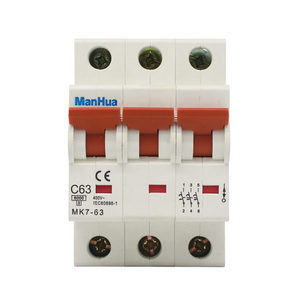 Manhua MK7-63 3P 63A Bảo Vệ Quá Tải Bộ Ngắt Mạch C63 Thu Nhỏ - Product Image 1