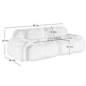 Carton Vacuum Compression Modular <b>Combination</b> Lounge, Thick Striped Corduroy Fabric Block Divan, Boneless Sponge Couch, Flexible - Product Image 3