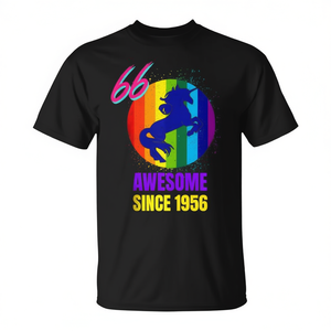 Awesome Since 1956 <b>Unicorn</b> Birthday 66 Year Old <b>T</b>-<b>Shirt</b> - Product Image 2