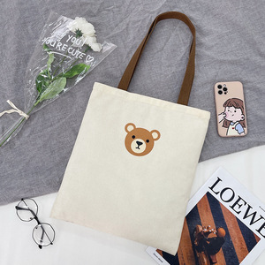 Version <span class=keywords><strong>coréenne</strong></span> <span class=keywords><strong>littérature</strong></span> et art étudiant grand sac à bandoulière en tissu Simple Sen nouveau Fe sac fourre-tout promotionnel - Product Image 6