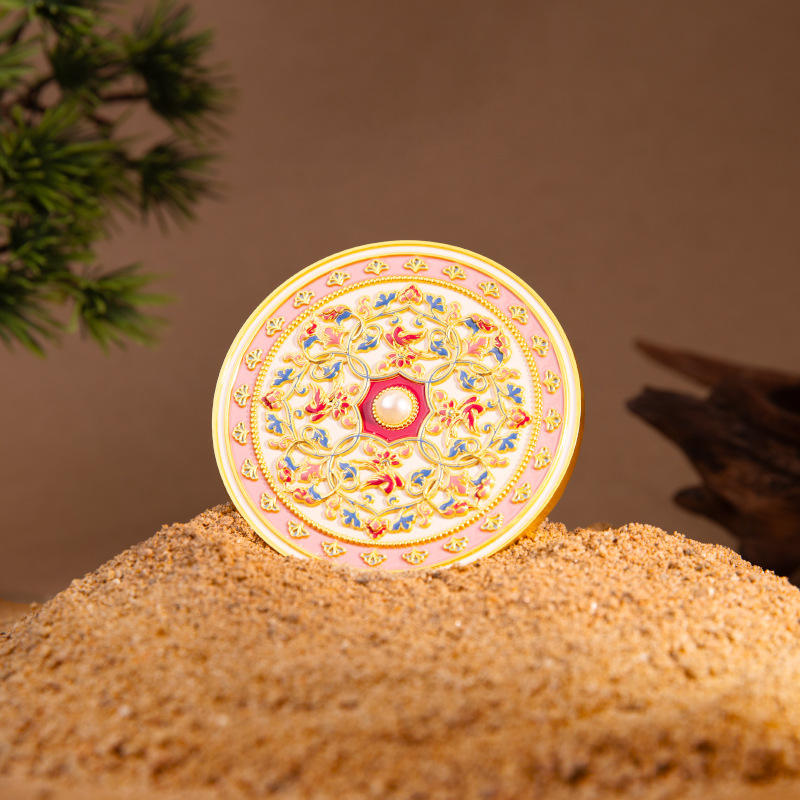 กระจกทองสัมฤทธิ์ลายดอกไม้และนก