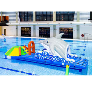 Pista de Obstáculos Inflable Comercial para Piscinas, Atracción Acuática con Forma de Tiburón para Parques Acuáticos - Product Image 2