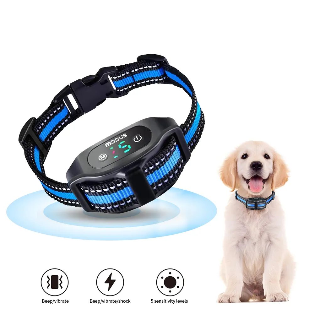 New Style Intelligent Dog Barking Device Ultrasonic Pet Training Collar Electric Shock Anti Bark