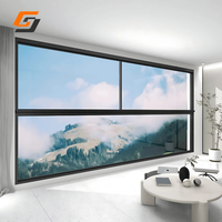 Ventanas correderas grandes de aleación de aluminio GS con vidrio templado Doble