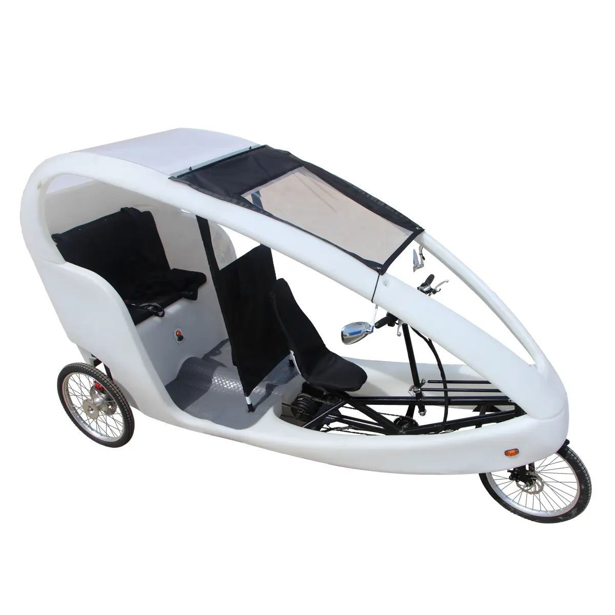 China manufacturer 6 Speed Pedal Assist 2 Passenger Adult Bicycle Recumbent Seat Trike Battery Auto Electric Rickshaw