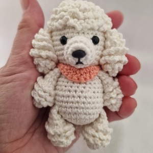 Nuevo Diseño, <span class=keywords><strong>Mini</strong></span> Peluche de Perro Tejido a Crochet Hecho a Mano, Lindo Muñeco de Perro <span class=keywords><strong>Poodle</strong></span> de Peluche, Pequeño Juguete de Animal de Algodón Tejido a Crochet, Llavero - Product Image 1
