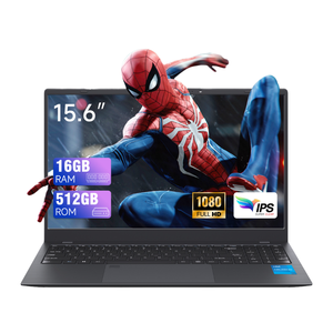 Portátil para juegos y negocios con procesador <span class=keywords><strong>Intel</strong></span> <span class=keywords><strong>Celeron</strong></span> N5095 de 4 núcleos a 2.9 <span class=keywords><strong>GHz</strong></span>, 16 GB de RAM, 512 GB expandible a 1 TB. - Product Image 1
