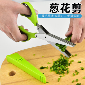 Five Layer Herb <b>Shears</b> Stainless Steel <b>Kitchen</b> Scissors For Vegetables And Medicinal Herbs Straight Head Versatile Use - Product Image 3