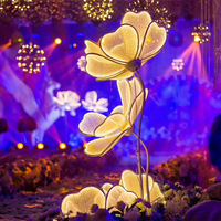 Nouvelle Décoration Florale Géante LED Blanche Chaude pour Mariage et Usage Domestique AC220V Certifiée IP44