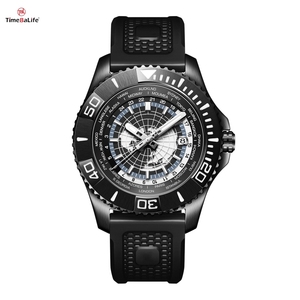 OEM World Time Fully Automatic Mechanical <b>Watch</b> Diving Luminous Waterproof <b>Navy</b> Blue <b>Watch</b> Men's <b>Watch</b> - Product Image 6