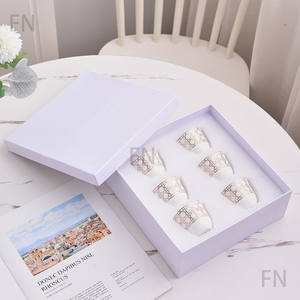 Juego de 6 Tazas de Té Concentrado de Porcelana Blanca de Lujo, Ecológicas, en Caja de Regalo - Product Image 3