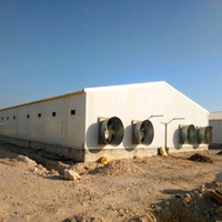 Poulailler préfabriqué moderne entièrement automatisé à ventilation par tunnel