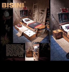 <span class=keywords><strong>Lit</strong></span> de pirate en bois de couleur marron de style moderne, <span class=keywords><strong>lit</strong></span> de prince adorable avec armoire de rangement - Product Image 3