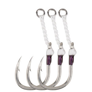 Hameçons <span class=keywords><strong>de</strong></span> pêche TEASER HK044 3/0 4/0 5/0 6/0 7/0, hameçons simples en <span class=keywords><strong>fer</strong></span> robuste, hameçons d'assistance pour jigging en eau salée - Product Image 1