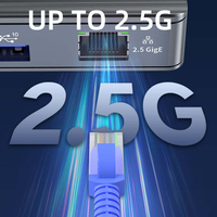 Stasiun Docking USB4 13 Port USB C Hub 40Gbps HDMI 2.1 8K 60Hz 2.5G LAN PD 100W Pembaca Kartu SD TF Kompatibel Dengan Thunderbolt 4