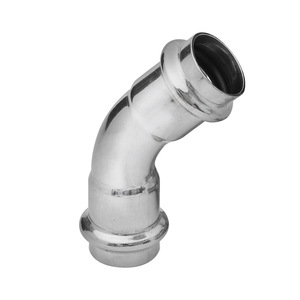 Coude en acier inoxydable Loffrey 45 degrés, diamètre égal OD15-OD108, raccord de tuyauterie résistant à la corrosion pour conduites d'eau et de gaz - Product Image 1