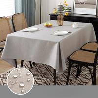 Nappe de table élégante de couleur café, tissée en lin, coton et polyester, imperméable, anti-taches et anti-poussière, de qualité supérieure, disponible en plusieurs couleurs, OEM ODM