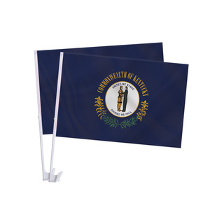 Bandera Personalizada para Ventana de Auto con Logotipo de Kentucky, 12x18 Pulgadas, Doble Cara, Poliéster, Bandera del Estado Bluegrass con Clip y Asta para Deportes - Product Image 1