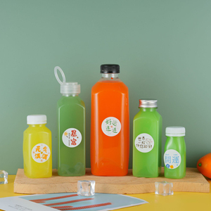 Wholesale Hot Sell 250ml 350ml 500ml clear Food Grade PET <b>Plastic</b> Round Beverage Juice <b>Bottles</b> <b>Empty</b> Juice <b>Bottle</b> - Product Image 5