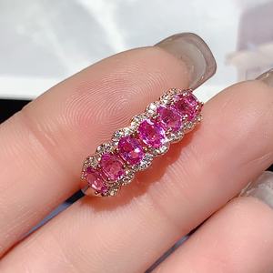 خاتم خطوبة وزواج فريد من الفضة الإسترلينية عيار 925 مع حجر الجمشت الطبيعي، خواتم عصرية مصنوعة يدويًا ومعتمدة من CMA للأزواج - Product Image 4