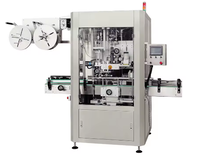 Applicateur automatique d'étiquettes thermorétractables pour bouteilles alimentaires, de boissons et cosmétiques, 100 à 200 bouteilles/min, qualité alimentaire
