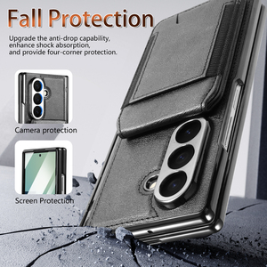 Custodia Antiurto Rigida in PC Armor per Samsung Galaxy Z Fold 8 Ultra con Porta Carte Rimovibile in Pelle e Supporto per Samsung Z Fold 7 6 5 - Product Image 2