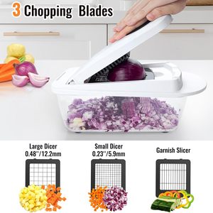 <b>Vegetable</b> <b>Chopper</b> Mandoline Slicer with Container, Food <b>Chopper</b>, Onion <b>Chopper</b>, Veggie Cutter for Salad - Product Image 3