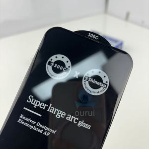 300C <span class=keywords><strong>Gorilla</strong></span> vidrio templado galvanizado Anti-huella digital teléfono vidrio arco protector de pantalla grande transparente para <span class=keywords><strong>iPhone</strong></span> 17 16 Pro Max - Product Image 3