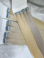 Extensions de cheveux humains européens Remy 100% à double tirage Ruban adhésif de salon de haute qualité disponible en couleurs argent cendré Cheveux chinois