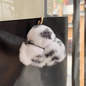 Dễ Thương Mini Leopard In Ít Thỏ Rex Len Chết Thỏ Mặt Dây Chuyền Sang Trọng Túi Mềm Xe <span class=keywords><strong>Keychain</strong></span> - Product Image 4