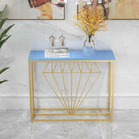 Table de porche dorée nordique moderne, de luxe, moderne, en marbre, avec plancher mural, meuble d'extérieur