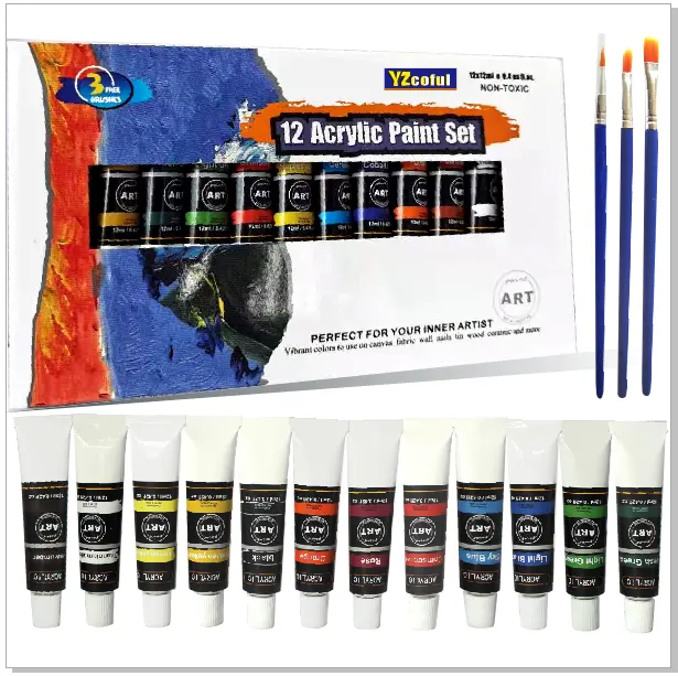 Wholesale professional painting water based non-toxic acrylic paint for canvas for art students