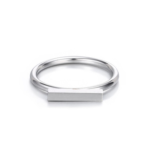 EManco personnalité simple bague en acier titane à un caractère pour les filles ne se décolore pas anneau de conception de niche étanche en gros - Product Image 5