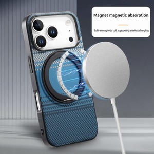 เคสโทรศัพท์มือถือแบบแม่เหล็กหมุนได้ 360 องศา คุณภาพสูง สำหรับ iPhone 17 air 16 15 pro max  วัสดุคาร์บอนไฟเบอร์  ฝาหลังแบบด้าน - Product Image 4